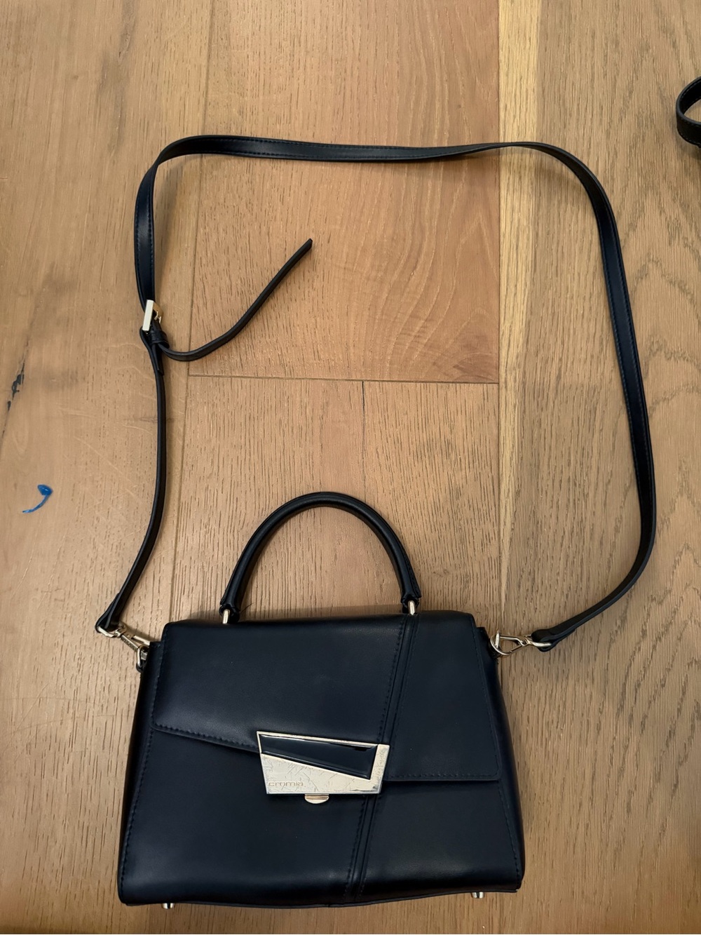 Black Cromia handbag with gold hardware